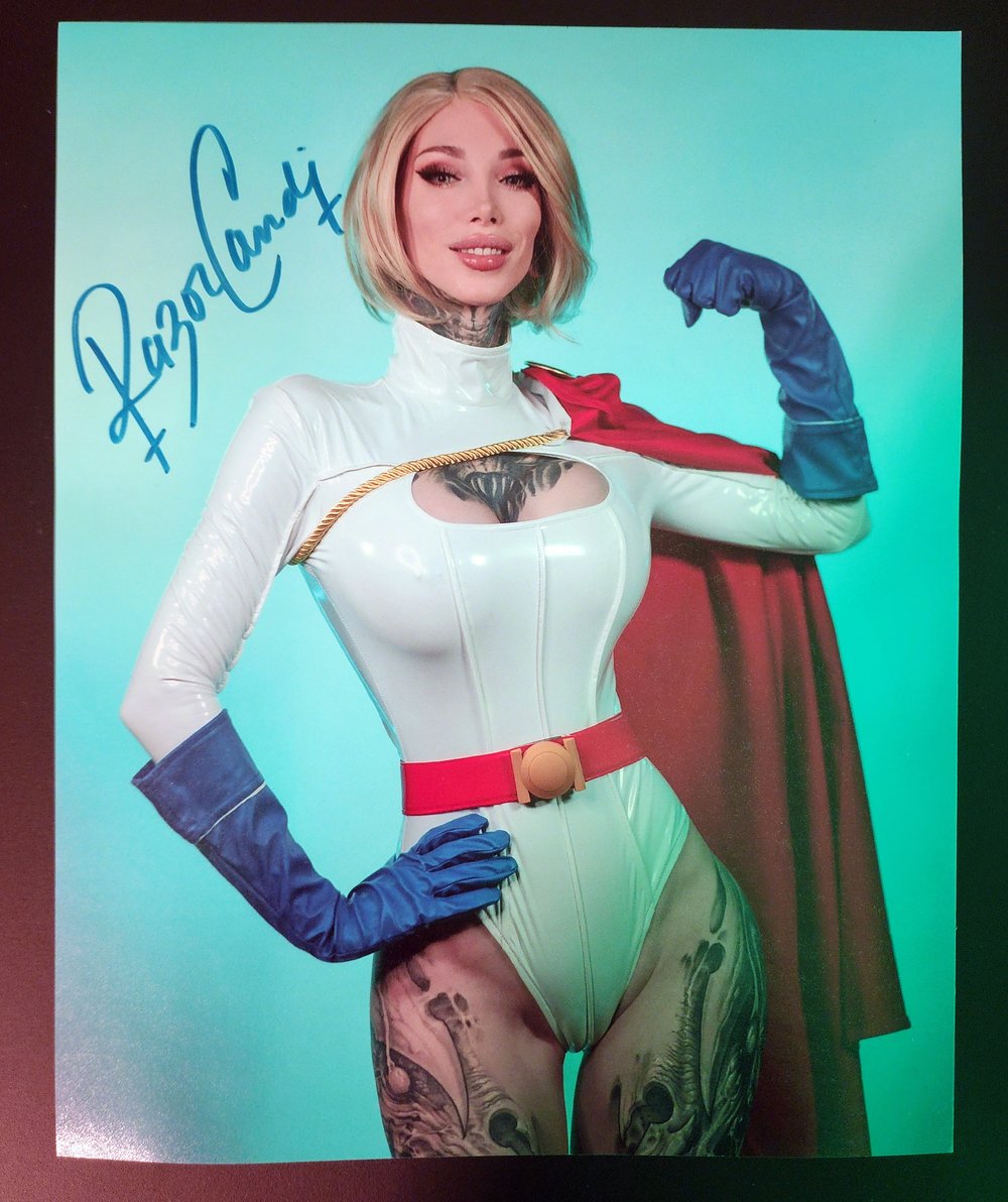 POWER GIRL 8x10inch signed print