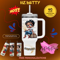 Image 1 of Personalized Betty Boop 40-ounce Tumblers