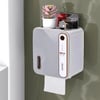 Wall Mounted Black Roll Paper Storage Rack Induction Aromatherapy Tissue Holder