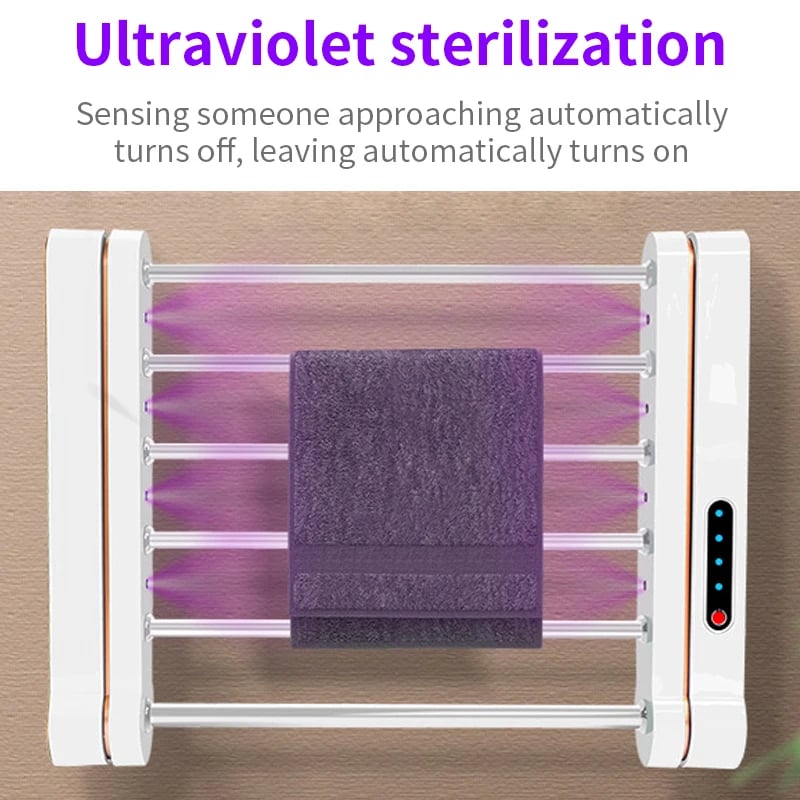 Bathroom Electric Towel Rack Smart Heated Towel Radiator with UV Lamp