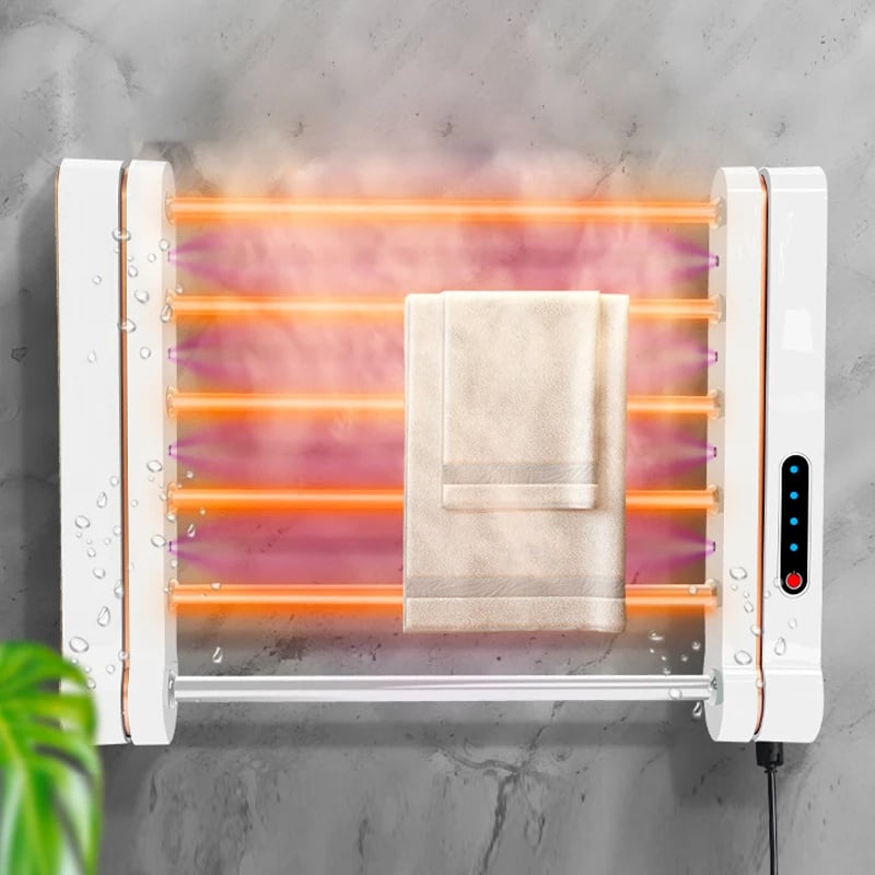 Bathroom Electric Towel Rack Smart Heated Towel Radiator with UV Lamp