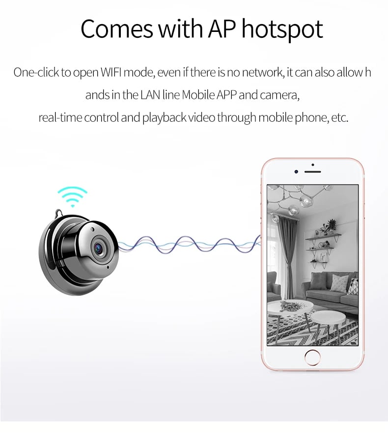 Mini Wifi IP Camera 1080P Baby Monitor Indoor Safety Security Camcorder