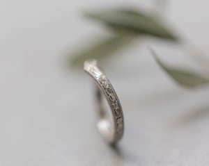 Image of 18ct White gold 2.5mm primavera wishbone ring