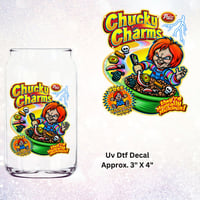 Horror Halloween Chucky Charms Cereal Design  Uv Dtf Decal Single Sided T15