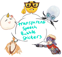 Speech Bubble Clear Stickers 
