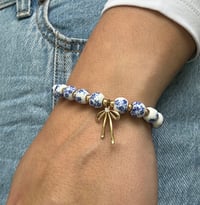 Image 3 of Floral Beaded Bow Bracelet