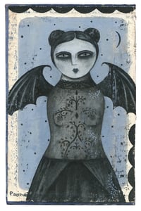 Winged Figure On Blue