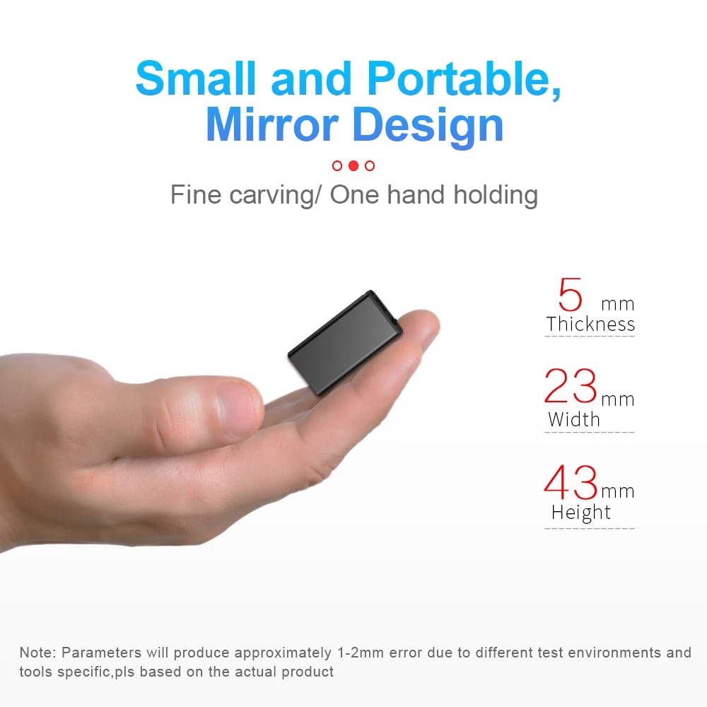 Ultra-Thin Tiny Mini Voice Recorder 8GB Sound Activated Dictaphone