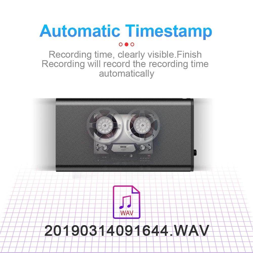 Ultra-Thin Tiny Mini Voice Recorder 8GB Sound Activated Dictaphone