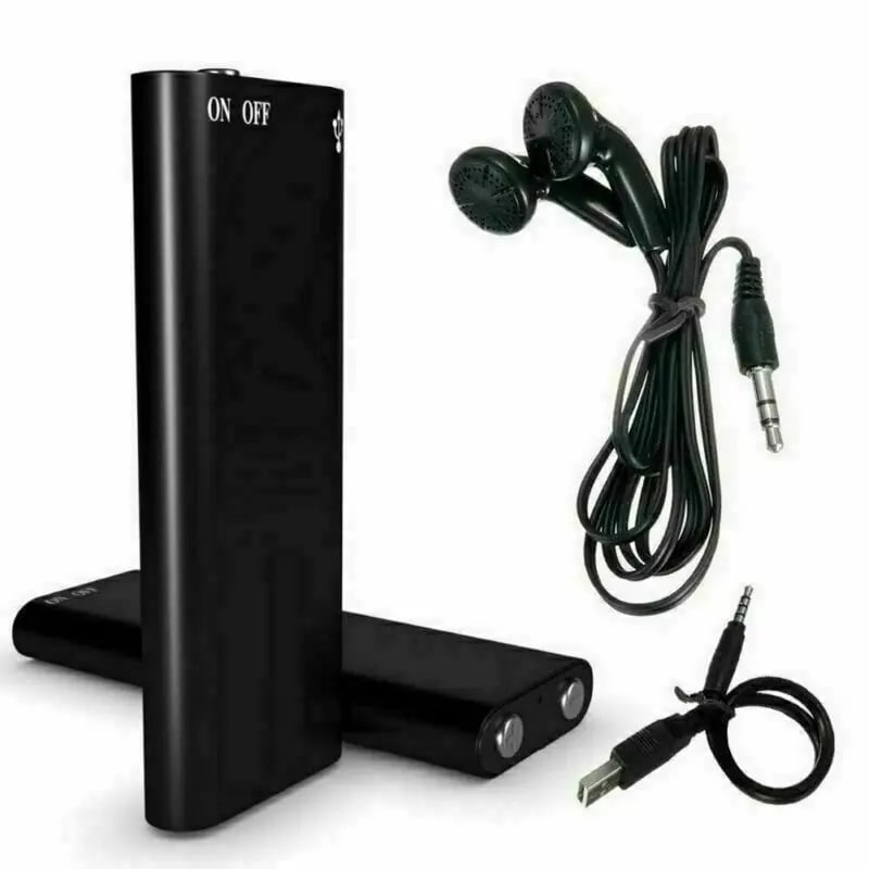 Ultra-Thin Tiny Mini Voice Recorder 8GB Sound Activated Dictaphone