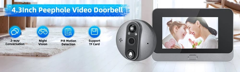 2.8 inch LCD Door Viewer Camera Night Vision Doorbell