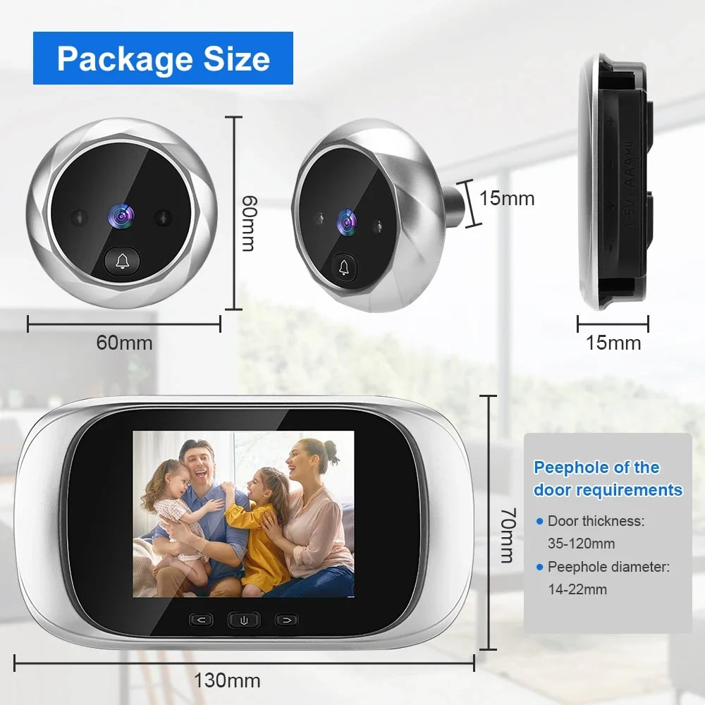 2.8 inch LCD Door Viewer Camera Night Vision Doorbell