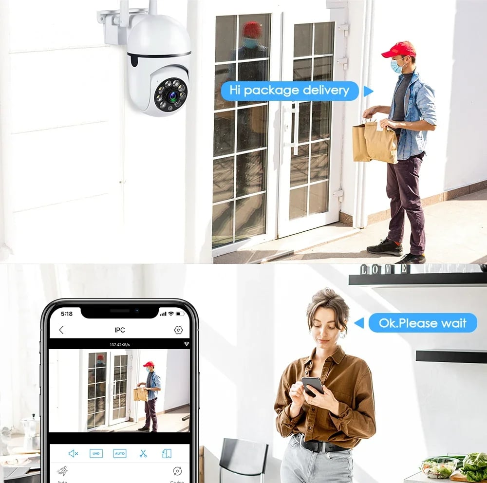 4Pcs MSL Wi-fi Surveillance Camera 1080P 5Ghz Wifi Camera Outdoor