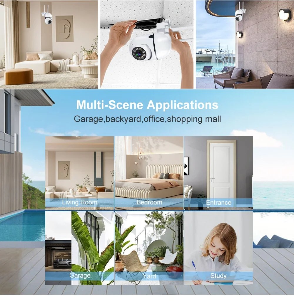 4Pcs MSL Wi-fi Surveillance Camera 1080P 5Ghz Wifi Camera Outdoor