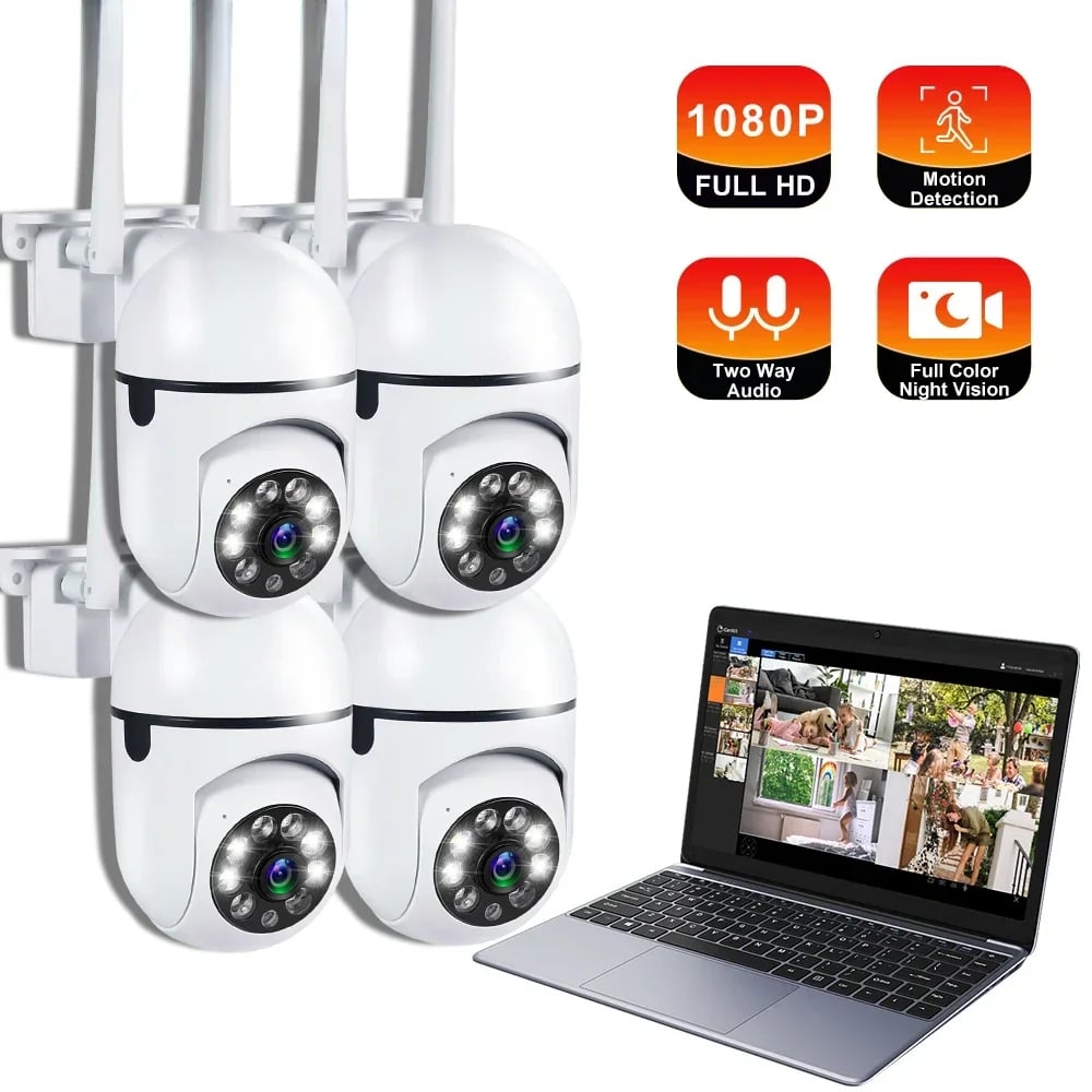 4Pcs MSL Wi-fi Surveillance Camera 1080P 5Ghz Wifi Camera Outdoor