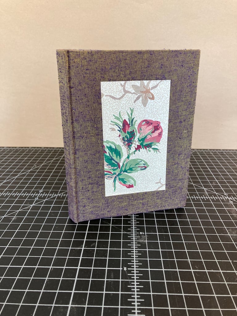 Gold Casebound Journal with Rose Inset Image 2