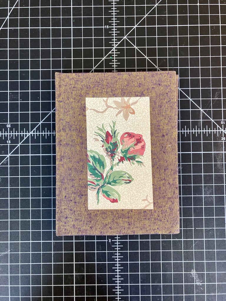 Gold Casebound Journal with Rose Inset Image 3