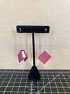 Book Earrings -Red
