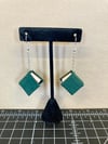 Book Earrings - Emerald