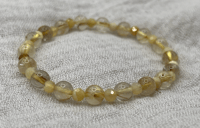 Image 3 of Gold Rutile Quartz - Yellow Opal Crystal Gemstone Bracelet