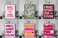 Image 1 of "More Amor Porfavor" posters