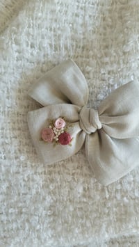 Image 2 of Little Roses Embroidery bow