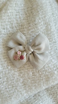 Image 3 of Little Roses Embroidery bow