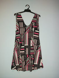 Image 1 of Pink/black/white KAT swing top/dress