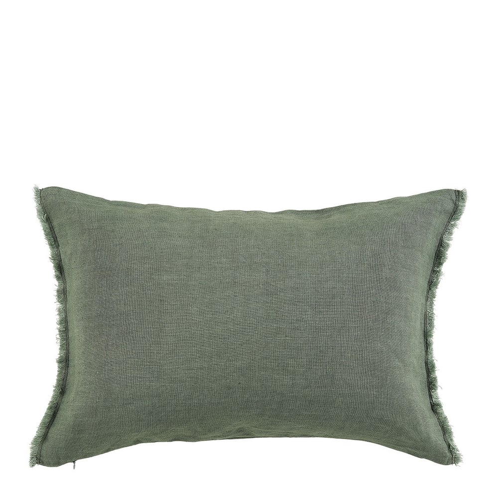 Image of Coussin CHLOÉ en lin lavé - Céladon - 40 x 60 cm