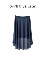 Image 7 of High Low mesh solid colors pull on skirts.(1)