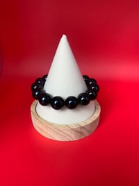 Image of BRACELET ONYX BOULES 14mm