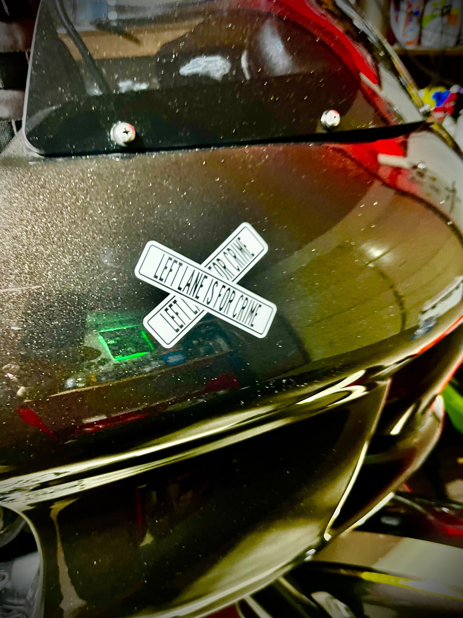 Image of Left Lane Is For Crime 3 inch sticker packs