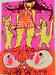 Image of Limited edition 'two heads, two cats, girl' Risograph print