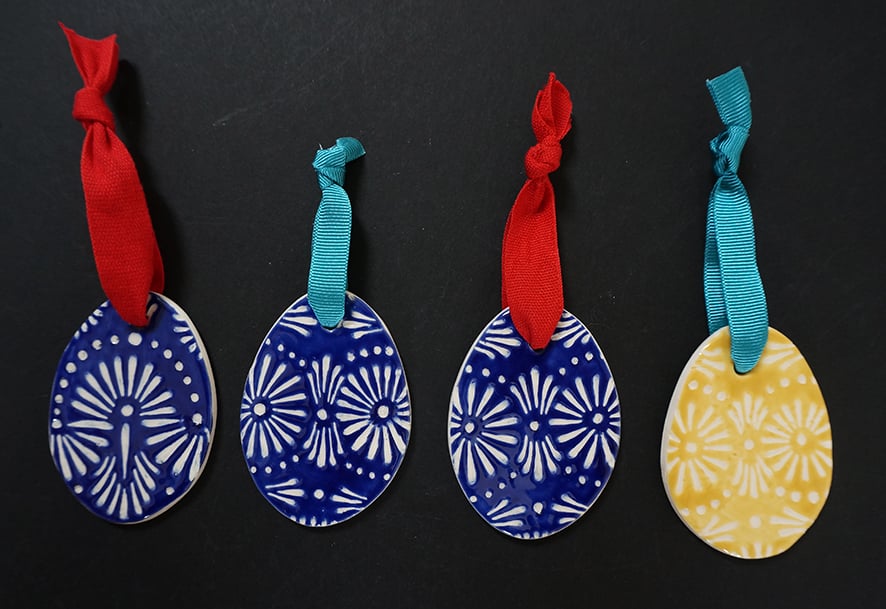 Image of SAMPLE Ceramic Easter Egg Decorations
