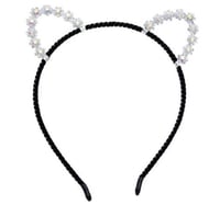 Image 1 of Cat Ear Rhinestone Headband