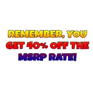 REMEMBER! You get 40% OFF!