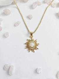 Image 3 of Sun Burst Moonstone Necklace 