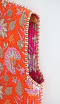 Image 5 of Gilet réversible matelassé femme Jaipur orange & fushia