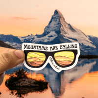 Image 1 of Moutains are calling - transparent sticker