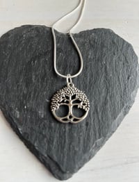 Image 2 of Tree of life silver pendant necklace 