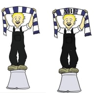 Oor Wullie with or without ABE Scotland scarf badge 