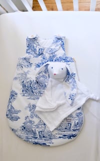 Image 3 of Gigoteuse toile de Jouy bleu