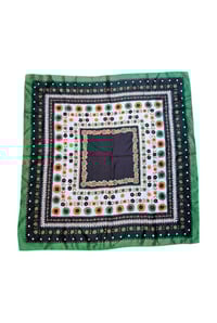 Italian Satin Flower Scarf