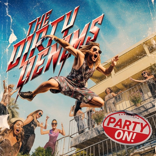 The Dirty Denims "Party On" (Ghost Highway) BLUE MARBLE VINYL IMPORT 