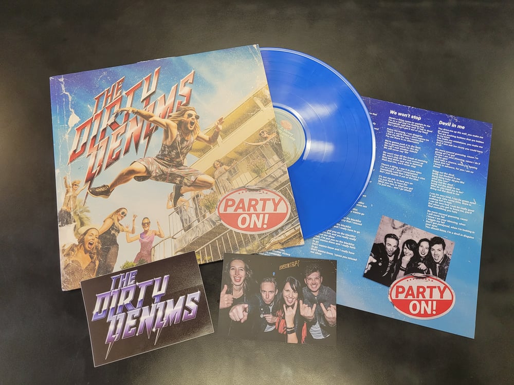 The Dirty Denims "Party On" (Ghost Highway) BLUE MARBLE VINYL IMPORT 