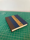 Brown and Blue Case Bound Journal with Decorative Accent