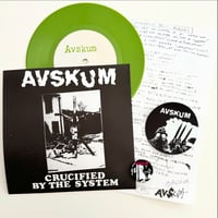 Image of AVSKUM "CRUCIFIED BY THE SYSTEM" 7" RE-ISSUE