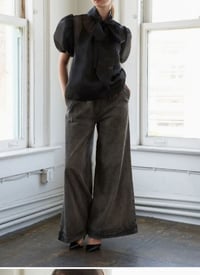 Image 2 of Aimee Bow Tie Top- Black