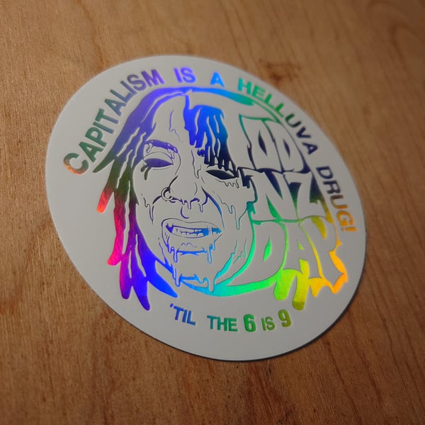 Image of Rick James Melt - Helluva Drug! Sticker