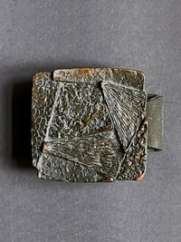 Image 1 of Bronze Push-Pull Handle with Abstract Design, 20th Century